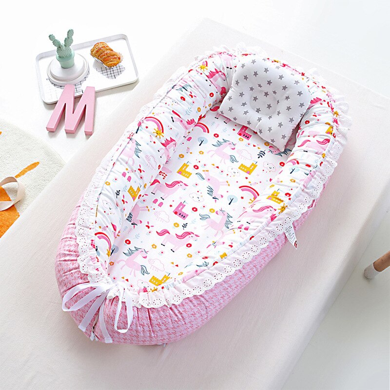Outdoor Portable Baby Nest Removable Travel Breathable Newborn Co-Sleeping Crib Toddler Cradle Sleeping Bed